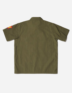 2006 Embroidered Utility Shirt 3rd Pattern Mod. · Washed Cotton Sateen Olive OG-107FF