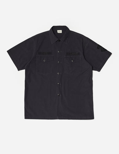 2006 Embroidered Utility Shirt 3rd Pattern Mod. · Washed Cotton Sateen Black BLK-108FF