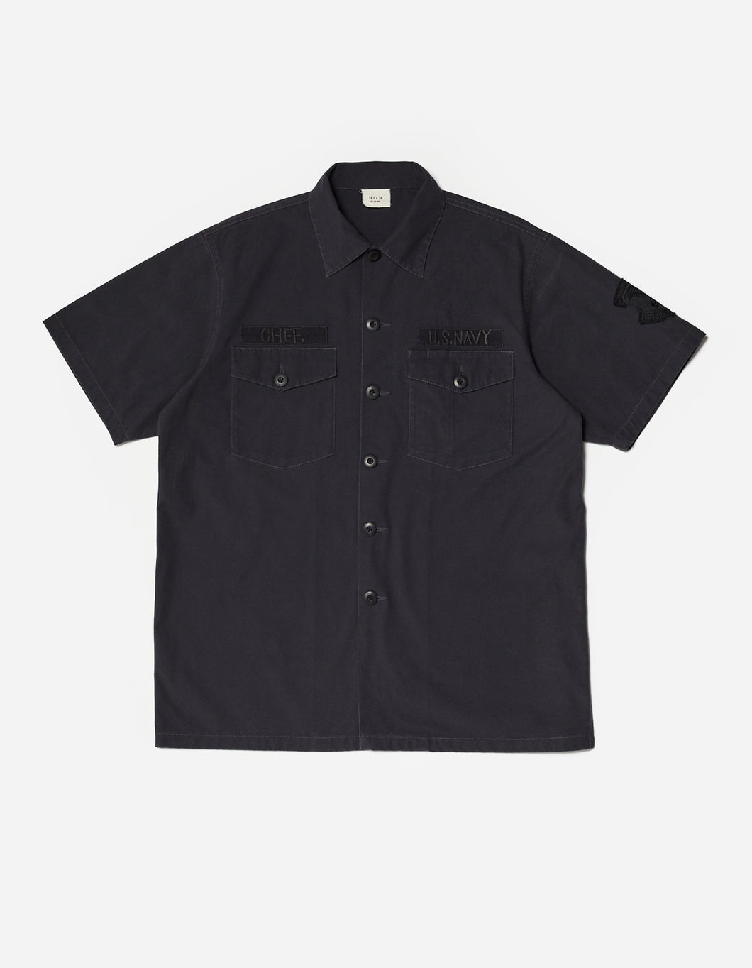 2006 Embroidered Utility Shirt 3rd Pattern Mod. · Washed Cotton Sateen Black BLK-108FF