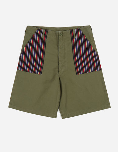 2056 Boro Yard Mil Shorts · Powerloom Cotton Stripes/Olive OG-107FF