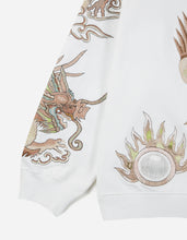 2059 Phoenix Embroidered Crew Sweat · Organic Sweat 450 White