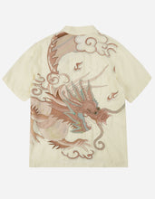 2071 Pearl Dragon Camp Summer Shirt · Japanese Cupro Twill Ecru