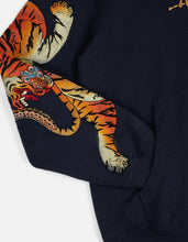 2072 Pearl Tiger Embroidered Hooded Sweat · Organic Sweat 450 Navy