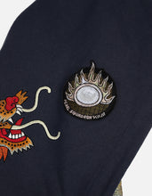 2072 Pearl Tiger Embroidered Hooded Sweat · Organic Sweat 450 Navy