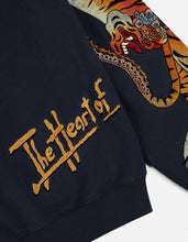 2072 Pearl Tiger Embroidered Hooded Sweat · Organic Sweat 450 Navy