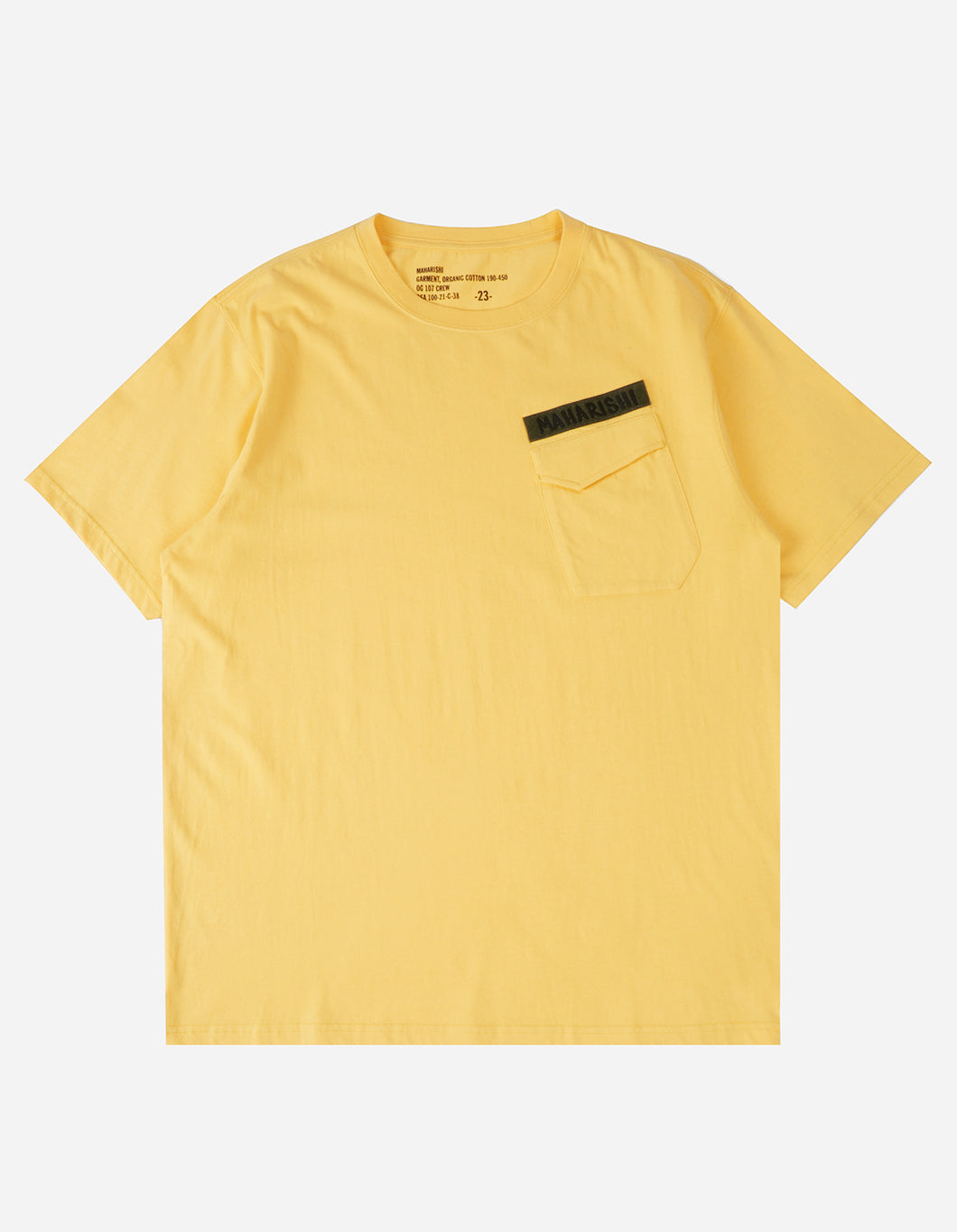 2126 Maharishi Pocket T-Shirt · Organic Jersey 180 Yellow