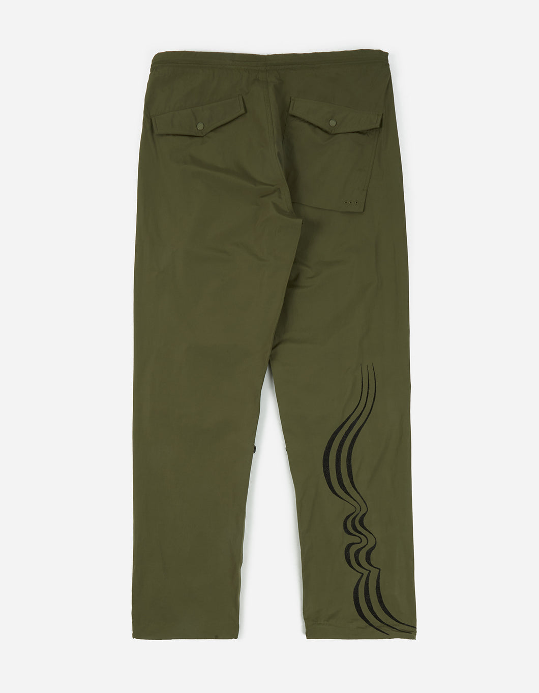 2154 Music Script Embroidered Original Snopants · Straight Fit · Summer Polycotton Dark Olive