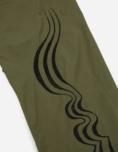 2154 Music Script Embroidered Original Snopants · Straight Fit · Summer Polycotton Dark Olive
