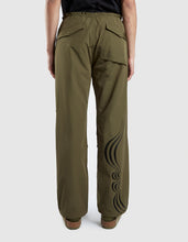 2154 Music Script Embroidered Original Snopants · Straight Fit · Summer Polycotton Dark Olive