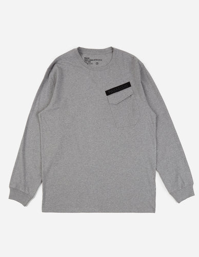 2156 Maharishi Nametape T-Shirt · Organic Jersey 190 Grey Marl