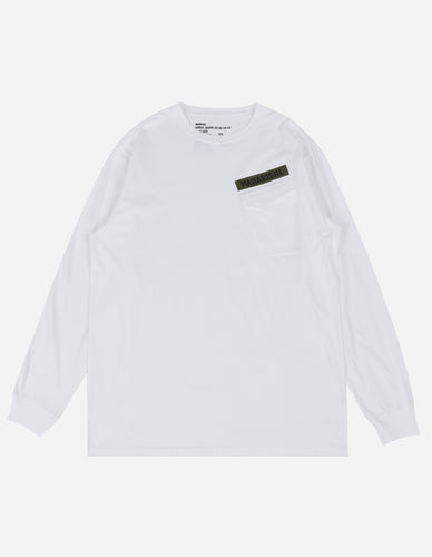 2156 Maharishi Nametape T-Shirt · Organic Jersey 190 White
