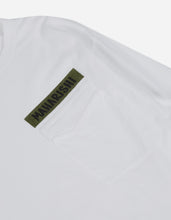 2156 Maharishi Nametape T-Shirt · Organic Jersey 190 White